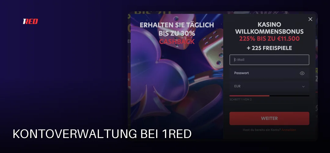 1RED promotional banner
